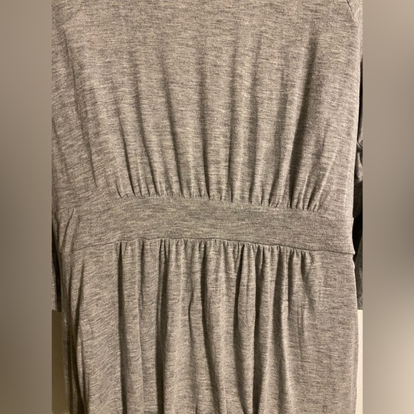 New Directions size L women’s long gray boho 3/4 sleeves light cardigan - Picture 3 of 7